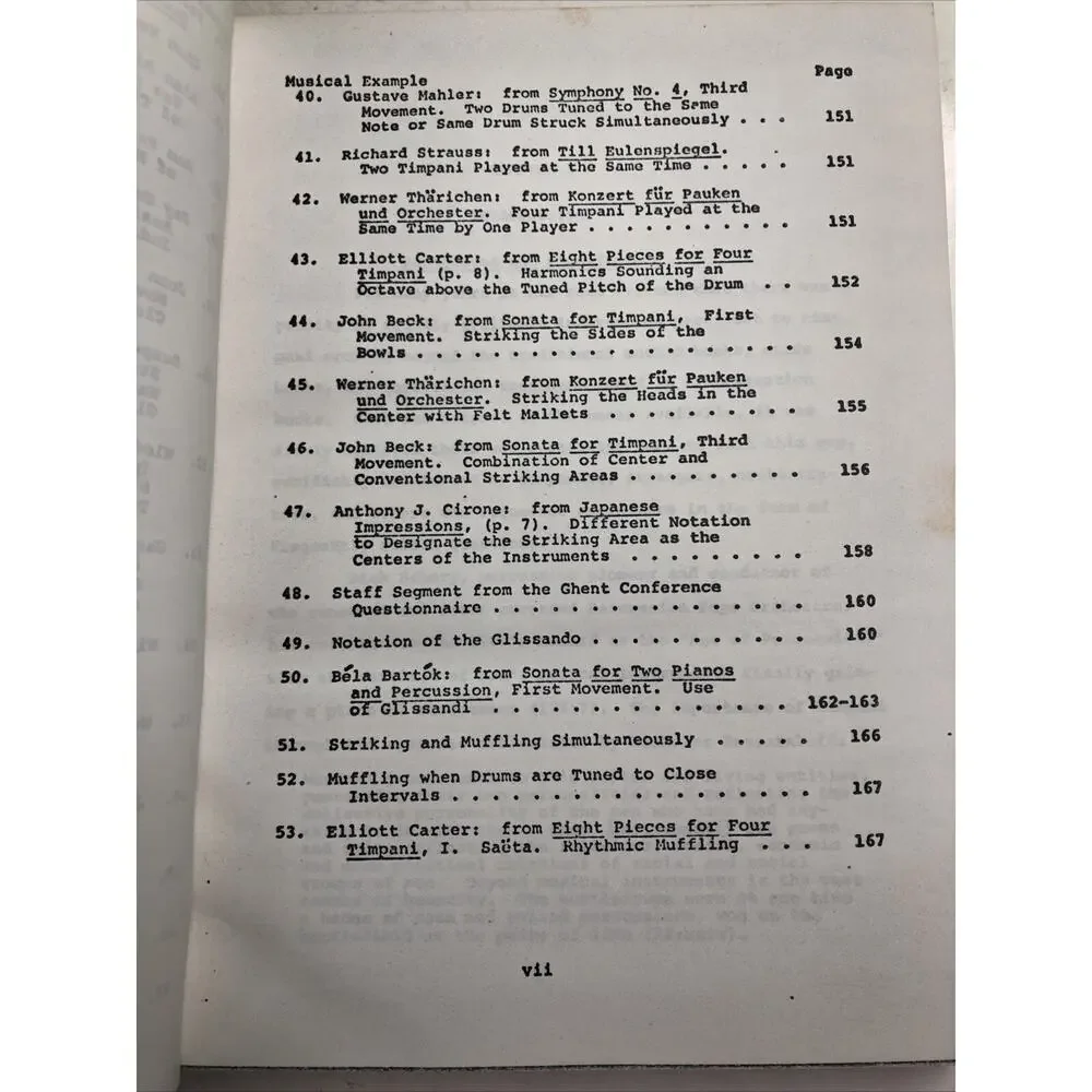 SIGNED Timpani Scoring Techniques In The Twentieth Century John James Papastefan